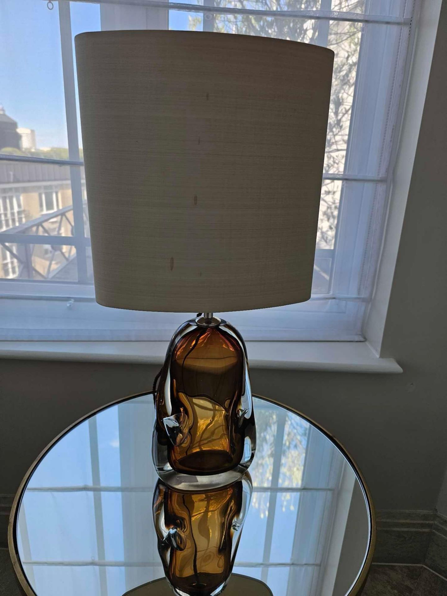 Porta Romana Perfume Bottle Lamp GLB26  blown glass and accented nickel plated fittings, this - Image 2 of 3