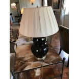 A Pair Of Heathfield And Co Gourd Textured Ceramic Table Lamp With Shade 70cm (Room 817)