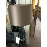 A Pair Of Naiad Crystal Table Lamps With Brown Shade 65 Cm (Room 823/824)