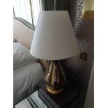 A Pair Of Heathfield And Co Louisa Glazed Ceramic Table Lamp With Textured Shade 77cm (Room 840)