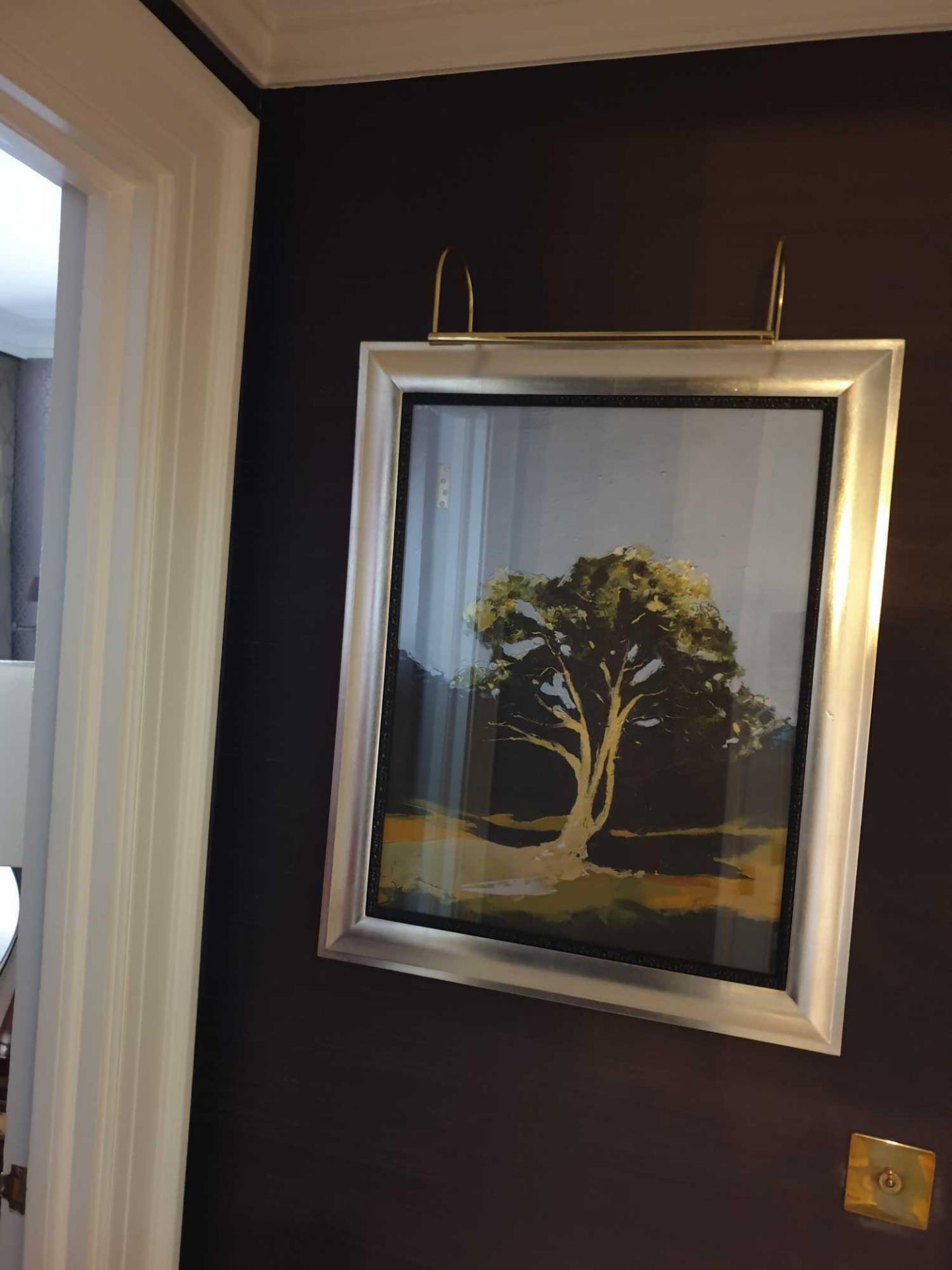 Landscape Lithograph Print Framed Depicting A Tree 62 x 76cm (Room 829)