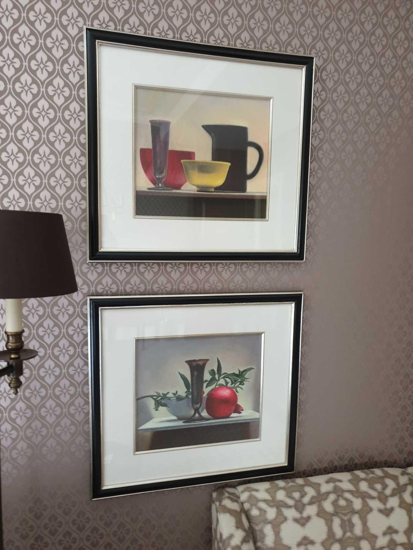 2 x Untitled Framed Still Life Lithograph Prints 60 x 50cm (Room 827)