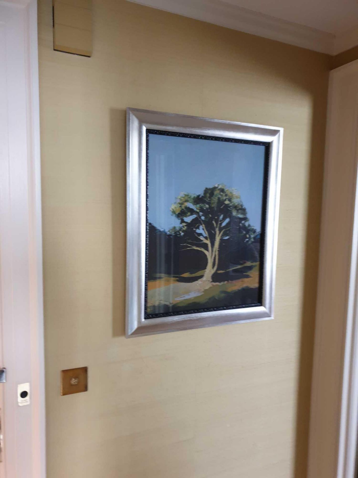 Landscape Lithograph Print Framed Depicting A Tree 62 x 76cm (Room 827)