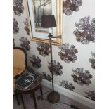 Library Floor Lamp Finished In English Bronze Swing Arm Function With Shade 156cm (Room 840)