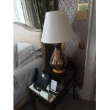 A Pair Of Heathfield And Co Louisa Glazed Ceramic Table Lamp With Textured Shade 77cm (Room 829)