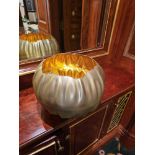 Luxury Vase Bowl Daantje Oyster-Gold Metal 27x23cm (Suri)