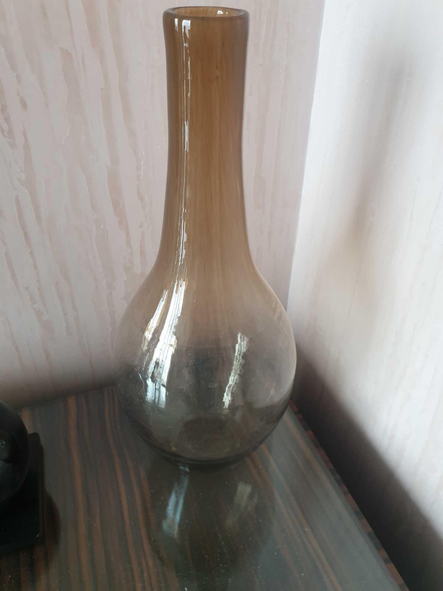 Glass Bud Vase Brown Fading To Clear (The Terrace)