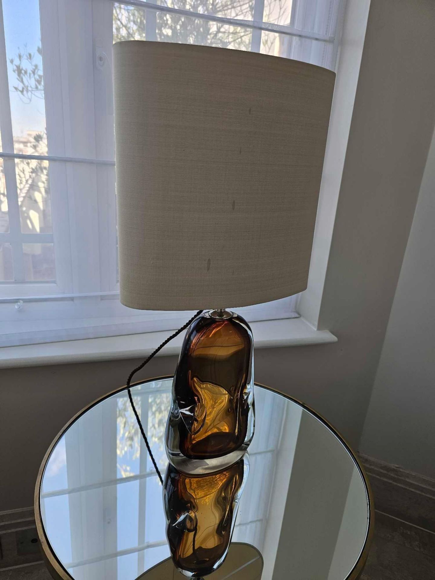 Porta Romana Perfume Bottle Lamp GLB26  blown glass and accented nickel plated fittings, this - Image 3 of 3