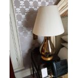 A Pair Of Heathfield And Co Louisa Glazed Ceramic Table Lamp With Textured Shade 77cm (Room 828)