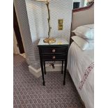 A Pair Of Two Drawer Bedside Cabinets With Mirrored Tops On Tapered Legs 40 x 29 x 68cm (Room 816)