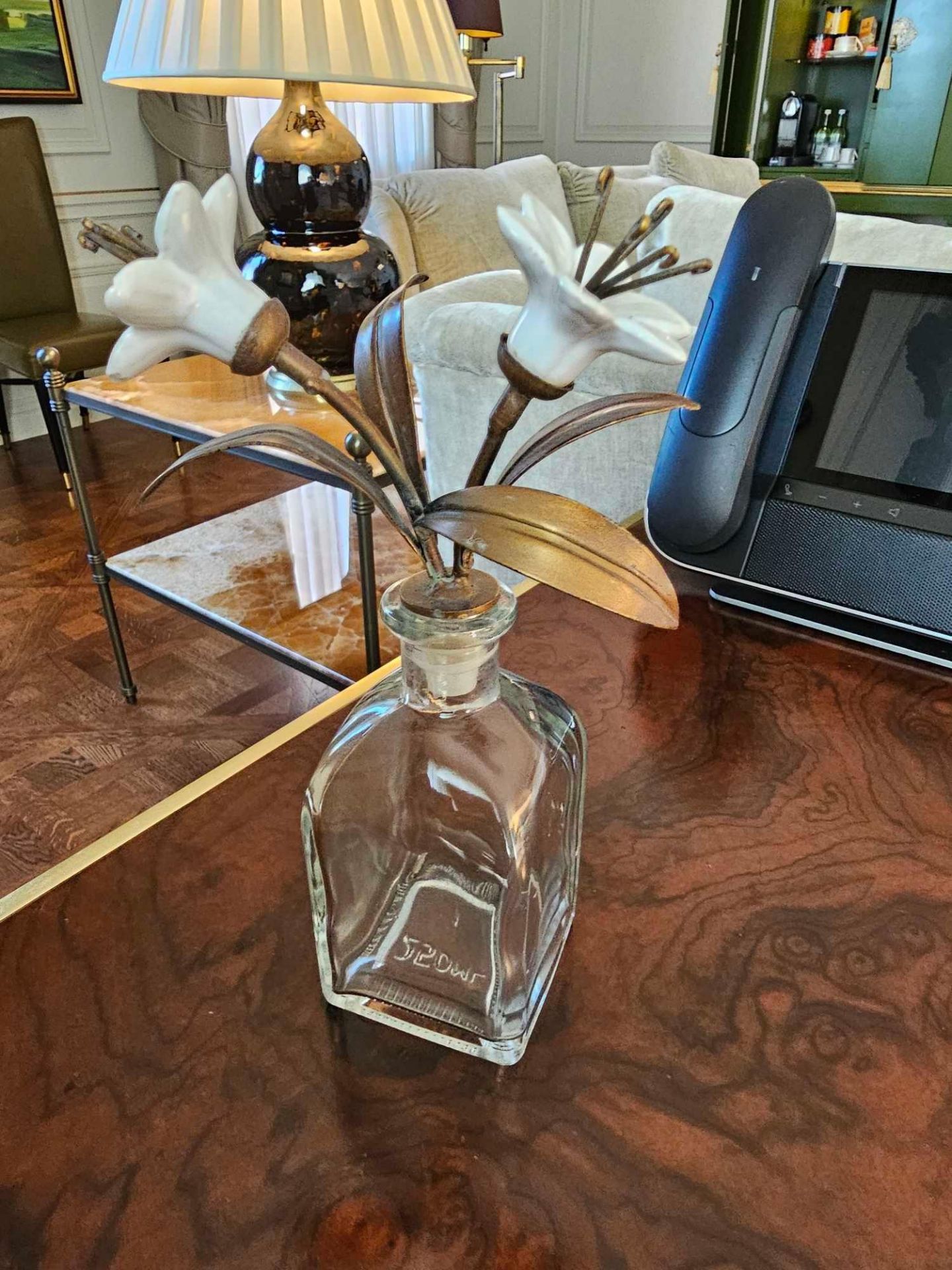 Perfume Bottles With Ceramic Flower (817/8) - Image 2 of 2