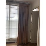 A Pair Of Silk Drapes Gold 230 x 280cm (Harlequin hallway )