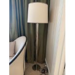 Boyd Lighting Company #9842 Pacific Height Polished Nickel Floor Lamp With Tapered Stem And Round