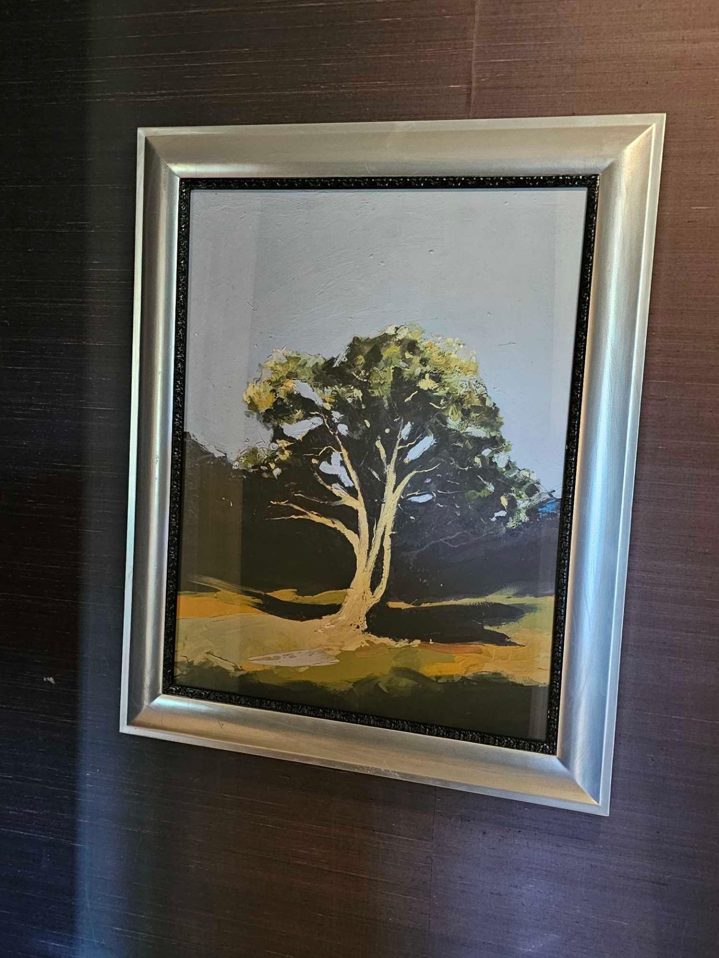 Landscape Lithograph Print Framed Depicting A Tree 62 x 76cm (814) - Image 2 of 2