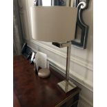 Porta Romana SLD36 Polished Nickel Swivel Arm Table Lamp With Shade 65cm (Room 821/822)