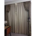 2 x Pairs Of Silk Drapes And Jabots 255 x 250cm and  A Pair Of Silk Drapes And Jabots 255 x 250cm (
