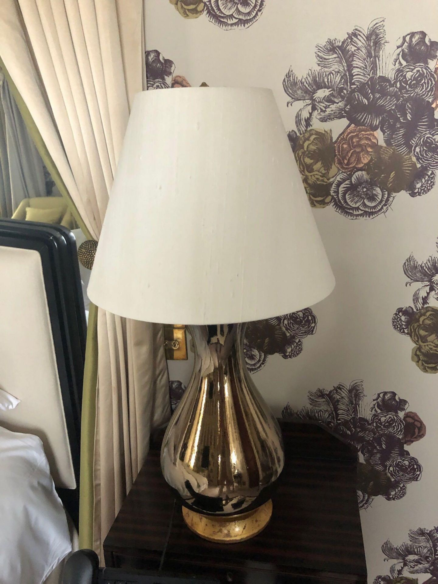 A Pair Of Heathfield And Co Louisa Glazed Ceramic Table Lamp With Textured Shade 77cm (Room 820)