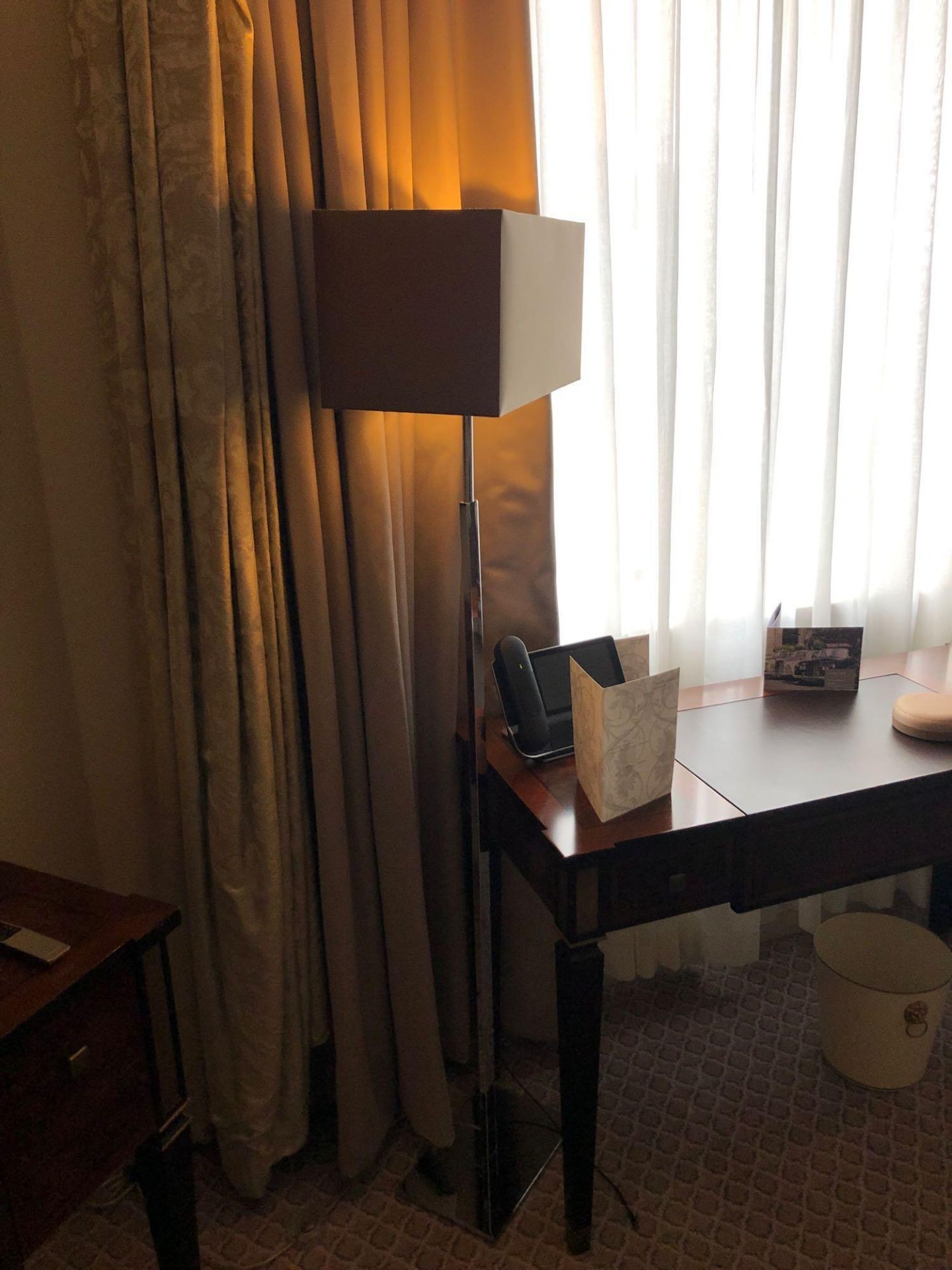 Heathfield And Co Dakota Contemporary Floor Lamp Chrome Complete With Shade 158cm (Room 821/822)