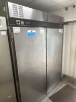 Foster Medium Duty 1350 Ltr Upright Double Door Stainless Steel Freezer Temperature range: -18Â°C to