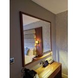 Wooden framed accent mirror 120 x 120cm ( Location : 214)