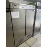 Foster LR900 ADU stainless steel two door upright 1300 litre freezer temperature range -18Â°C to -