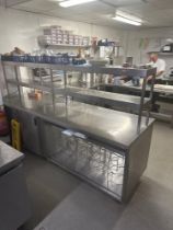 Moffat Double Sided Counter Hot Cupboard. With 2 Sliding Doors. (No Model Number) 260 x 80 x 90cm