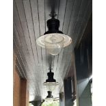 2 x William Sugg & Co Tunbridge decorative luminaire pendant IP65 rated 680mm ( Location: Garden)