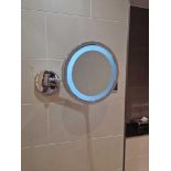 Geesa swivel arm chrome illuminated shaving mirror ( Location : 233)