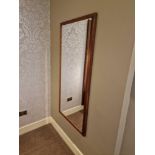 Wooden framed dress mirror 70 x 150cm ( Location : 119)