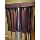 A pair of drapes with pelmet fully lined thermal black out pinch pleat top spans 150 x 230cm (