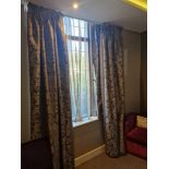 A pair of drapes with pelmet fully lined thermal black out pinch pleat top spans 155 x 230cm (