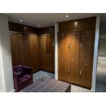 74 x wooden locker cabinets internally fitted with rail and shoe shelf internally measure 41 x 48