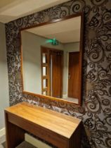 Oak framed accent mirror 120 x 120cm ( Location: Corridor )