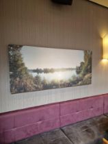 Frameless wall art landscape local interest The Mere 170 x 75cm ( Location: Browns)