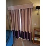 3 x pairs of drapes with pelmet fully lined thermal black out pinch pleat top spans 155 x 235cm (