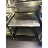 Stainless Steel Preparation Table With Undershelf And upstand 80 x 90 x 90cm ( Location: Upstairs