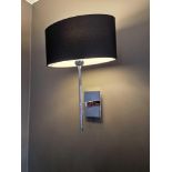 A pair of wall sconces with shades ( Location : 203)
