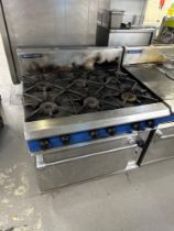 Blue Seal 6 Burner Natural Gas Oven Range 2/1 GN gas static oven 6 x 7kW open burners Removable