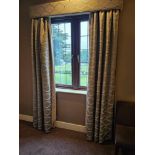 A pair of drapes with pelmet fully lined thermal black out pinch pleat top spans 115 x 215cm (