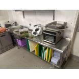 Stainless Steel Preparation Table With Under Shelf upstand and drawer ( Location: Main Kitchen )