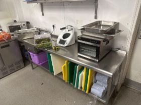 Stainless Steel Preparation Table With Under Shelf upstand and drawer ( Location: Main Kitchen )