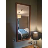 Wooden framed dress mirror 50 x 120cm ( Location : 122)