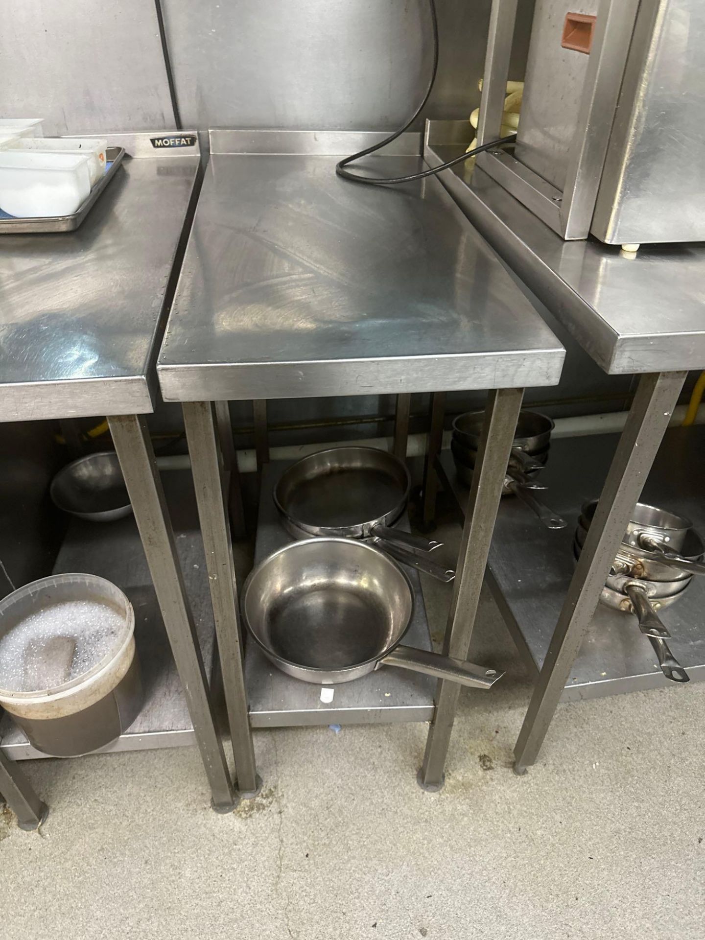 Moffat Stainless Steel preparation Table 40 x 84 x 88cm ( Location: Main Kitchen ) - Image 2 of 2