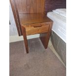A pair of single drawer nightstands finished in dark stain cherrywood 40 x x35 x 56cm ( Location :