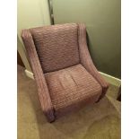 An upholstered relaxer chair 78 x 54 x 86cm ( Location : 110)