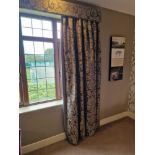 A pair of drapes with pelmet fully lined thermal black out pinch pleat top spans 155 x 235cm (