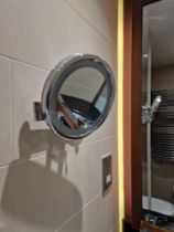 Geesa swivel arm chrome illuminated shaving mirror ( Location : 111)