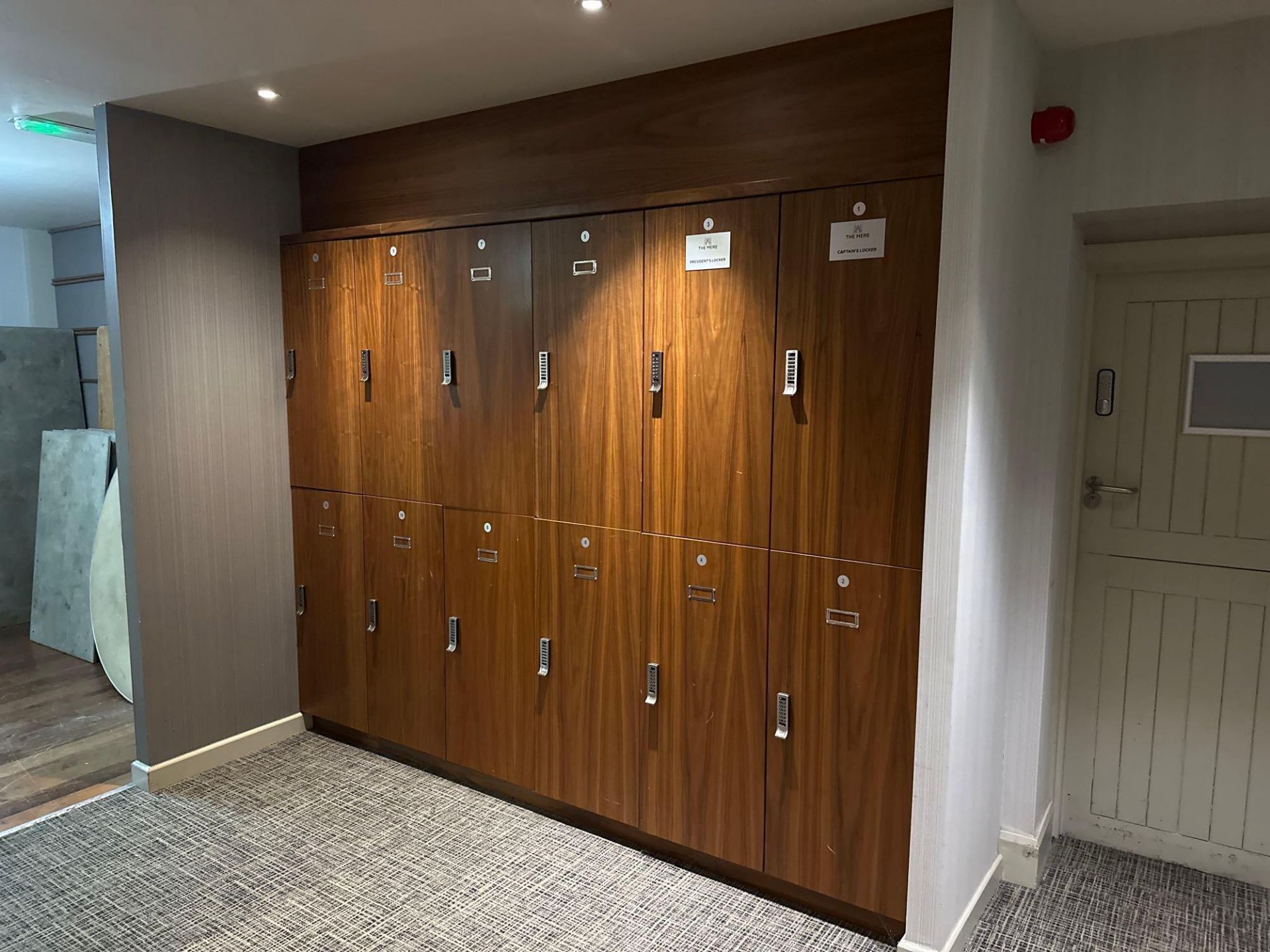 74 x wooden locker cabinets internally fitted with rail and shoe shelf internally measure 41 x 48 - Image 6 of 8