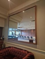 Oak framed accent mirror 230 x 200cm ( Location: Conference room)