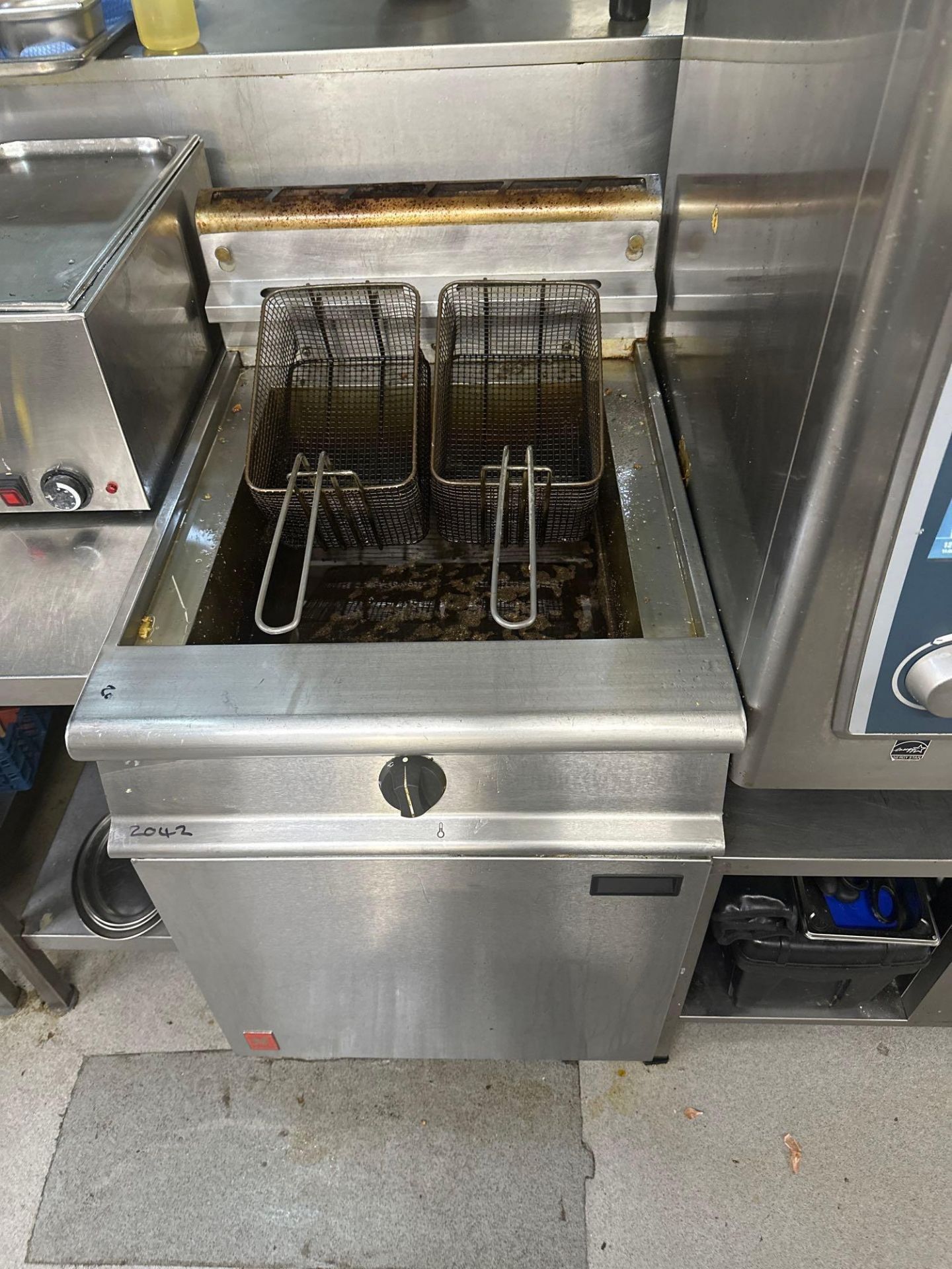 Falcon Dominator Single Tank Twin Basket Free Standing Gas Fryer G3860 Capacity 24Ltr Material - Bild 5 aus 5